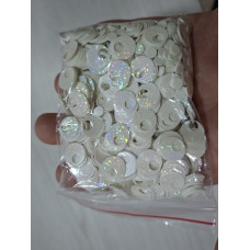 Beyaz  Renk Pul 10 mm 40 Gram