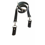 Gerçek Deri Ayarlı Sap Siyah Renk Gümüş Metal 2.3x130 