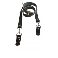 Gerçek Deri Ayarlı Sap Siyah Renk Gümüş Metal 2.3x130 