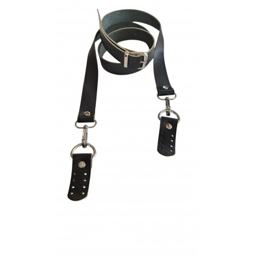 Gerçek Deri Ayarlı Sap Siyah Renk Gümüş Metal 2.3x130 Gerçek Deri Ayarlı Sap Siyah Renk Gümüş Metal 2.3x130