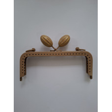  Dikdörtgen 15 cm Badem Metal  Klips Bej Renk 