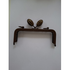  Dikdörtgen 15 cm Badem Metal  Klips Kahve Renk 