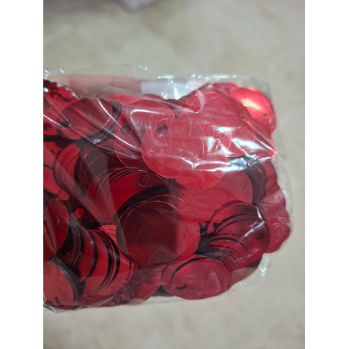 Kırmızı Renk Pul 20mm 40 Gram