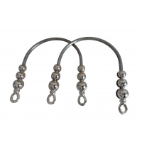 Sarımlı Gümüş Metal Çanta Sapı Çift Sarımlı Gümüş Metal Çanta Sapı Çift