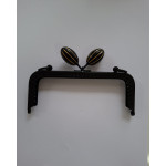  Dikdörtgen 15 cm Badem Metal  Klips Siyah Renk 