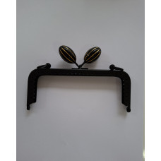  Dikdörtgen 15 cm Badem Metal  Klips Siyah Renk 