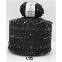 Vavivo Pullu İp Siyah Renk Vavivo Pullu İp Siyah Renk